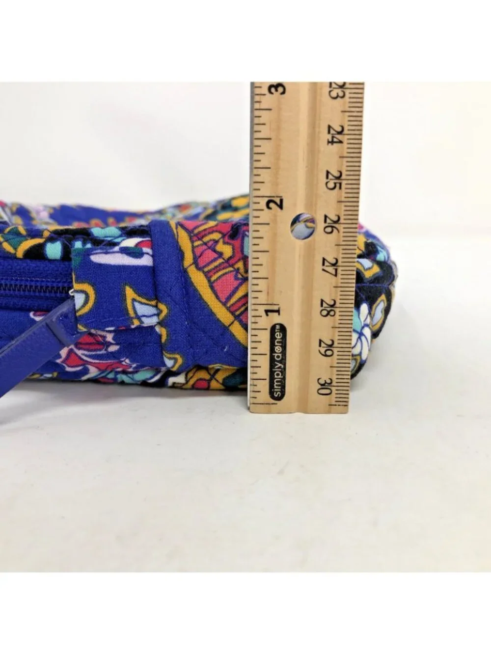 Vera Bradley Bag Small Romantic Paisley Blue Cosmetic Makeup Organizer Quilted